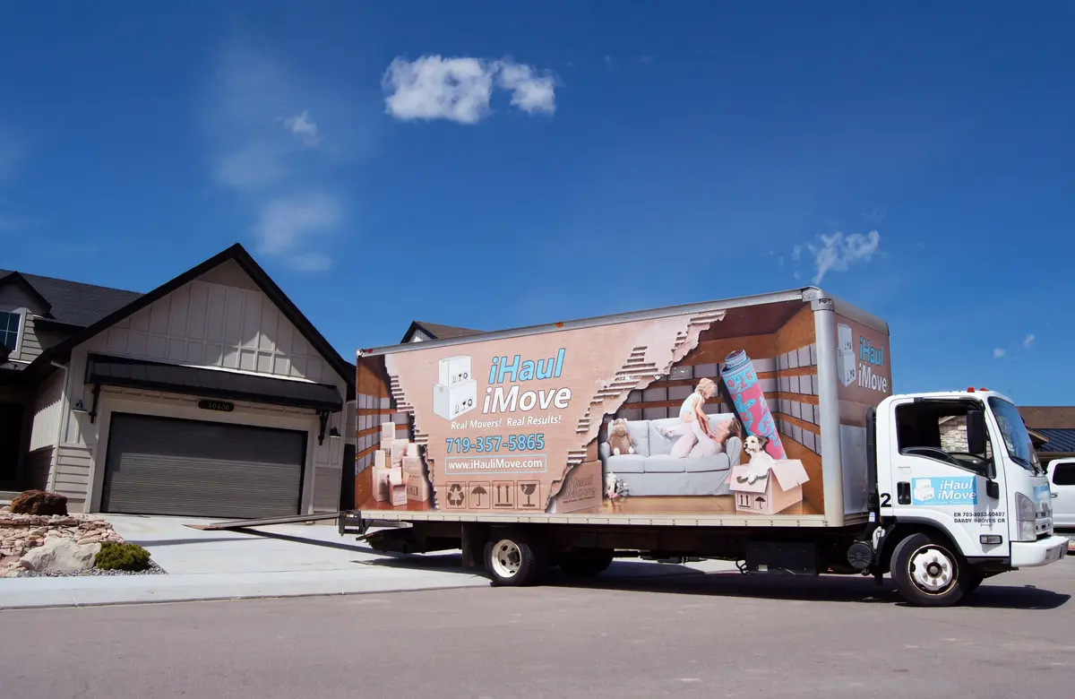 iHaul iMove truck at a Colorado Springs home